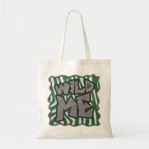 Tote Bag Wild Me Zebra Vert et blanc