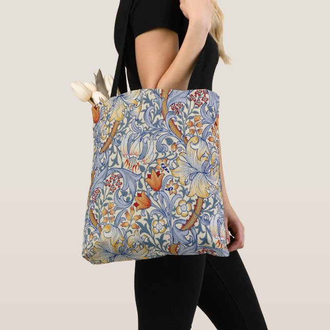 Tote Bag William Morris Gold Lily Victorian Wallpaper (De près)