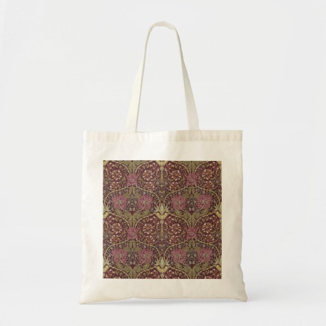 Tote Bag William Morris, Honeysuckle, floral. (Devant)