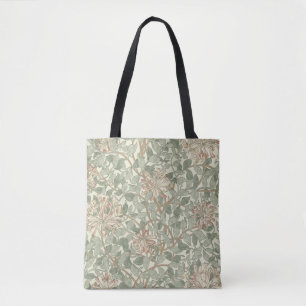 Tote Bag William Morris Honeysuckle Vert Floral