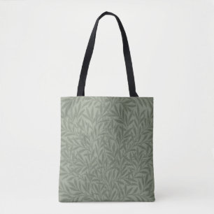 Tote Bag William Morris Motif Saule Antique Vert Sauge