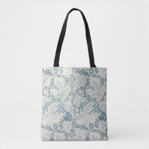 Tote Bag William Morris Wallflower bleu damas floral