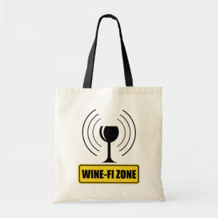 Tote Bag Wine Zone Wine Glass Funny Wine Waves