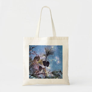 Tote Bag Winter Pine Cones