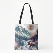 Winter Wonderland Moose Russe Boho Motif