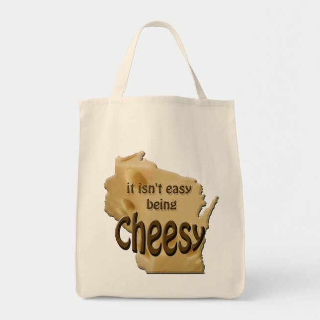 Tote Bag Wisconsin, Cheesy Cheesehead (Devant)