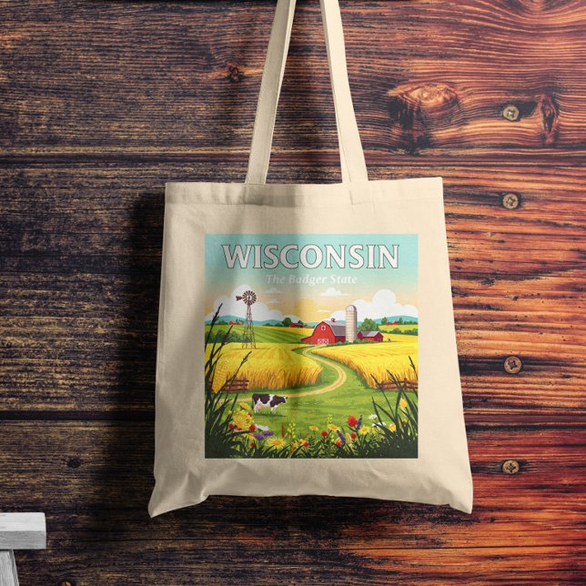 Tote Bag Wisconsin vintage (Créateur téléchargé)