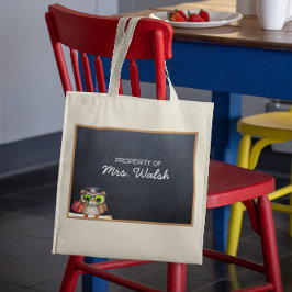 Tote Bag Wise Owl Chalkboard Professeur personnalisé Fourre