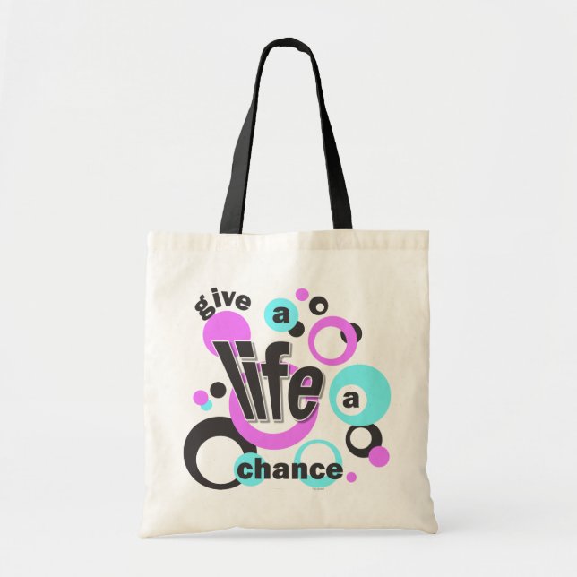 Tote bag with a bubbly design. (Devant)