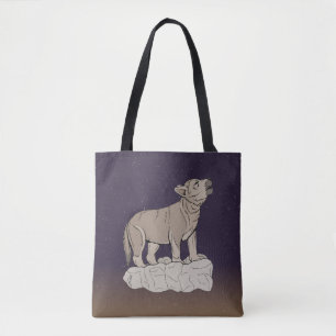 Tote Bag Wolf Pup Howling