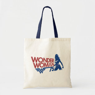 Tote Bag Wonder Woman 75th Anniversary Red & Blue Logo