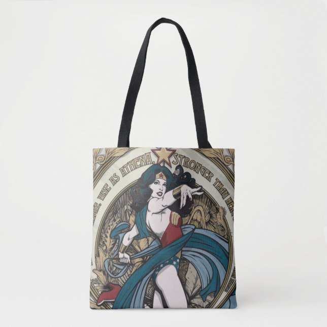 Tote Bag Wonder Woman Art Nouveau Panel (Devant)