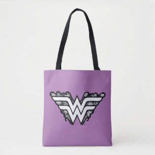 Tote Bag Wonder Woman Black Lace Logo