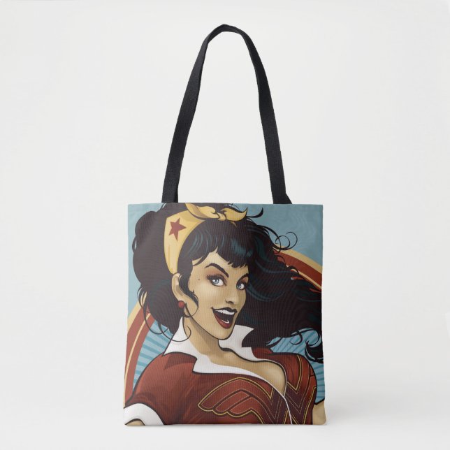 Tote Bag Wonder Woman Bombshell Name Graphic (Devant)