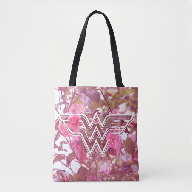 Tote Bag Wonder Woman Pink Camellia Flowo (Devant)
