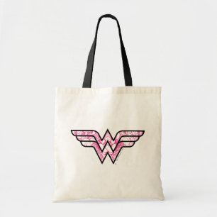 Tote Bag Wonder Woman Pink Comic Book Collage Logo