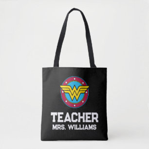 Tote Bag Wonder Woman   Professeur de logo Circle & Stars