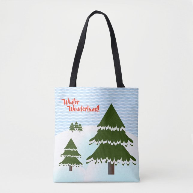 Tote Bag Wonderland Evergreen Trees (Devant)