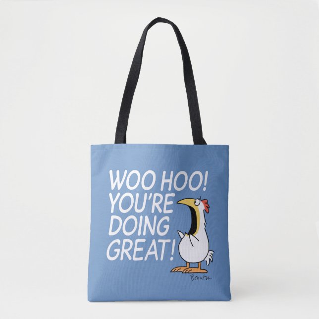 Tote Bag WOO HOO ! TU FAIS BEAUCOUP ! Sandra Boynton (Devant)