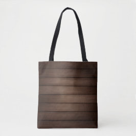 Tote Bag Wood Grain Striped Brown Abstract Fashion Art