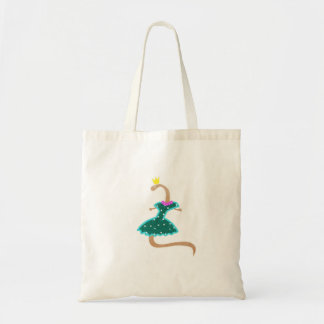 Tote Bag Worm dans une robe verte et une couronne