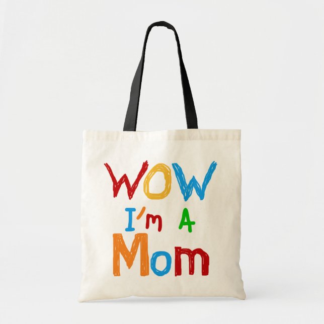 Tote Bag WOW Je suis une maman T-shirts et GIfts (Devant)