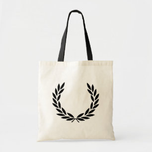 Tote Bag Wreath Black Laurel