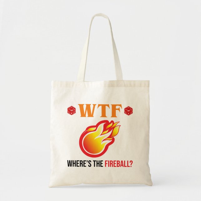 Tote Bag WTF - Où est The Fireball ? (Devant)