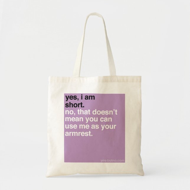 Tote Bag YBN : Oui, je suis court (Devant)
