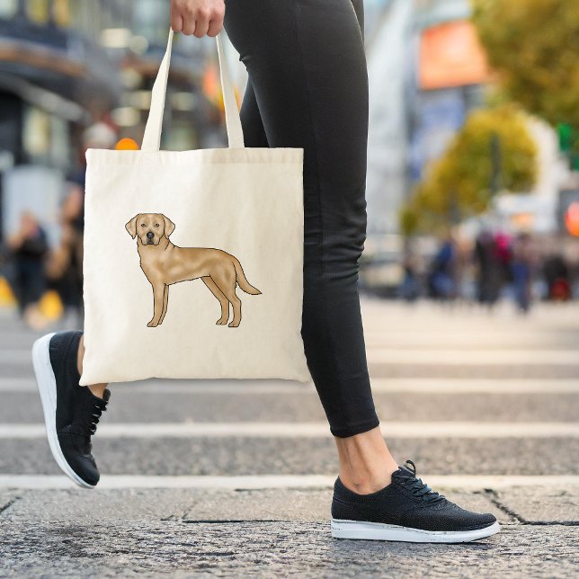 Tote Bag Yellow Labrador Retriever adorable dessin de chien (Créateur téléchargé)