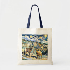 Tote Bag Yellowstone National Park Bighorn Sheep Van Gogh