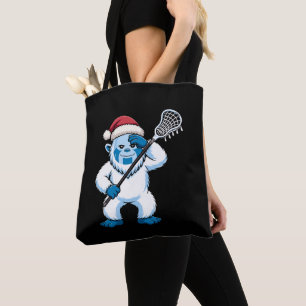 Tote Bag Yéti de Noël Crosse Chapeau de Père Noël Sasquatch