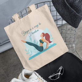 Tote Bag Yoga Lover & Yoga est un moyen de liberté - Custom