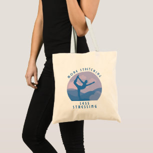 Tote Bag Yoga moderne dire Yoga Asana au coucher du soleil
