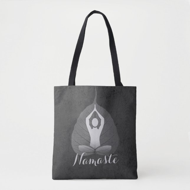 Tote Bag Yoga Studio Instructeur Méditation Pose Bodhi Leaf (Devant)