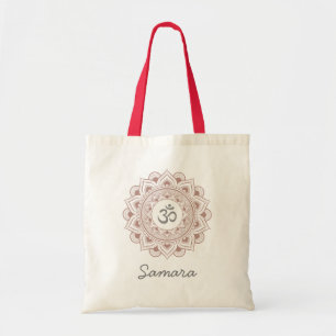 Tote Bag Yoga Yogi Lady Lotus Mandala Om Eco Épicerie simpl