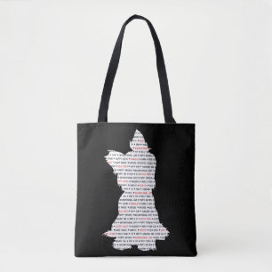 Tote Bag Yorkie/art mot de Yorkshire Terrier