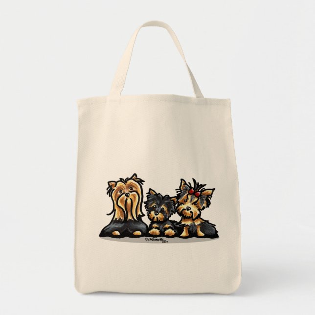 Tote Bag Yorkie Trio (Devant)