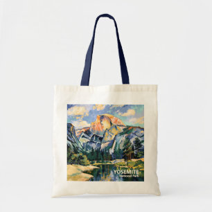 Tote Bag Yosemite Half Dome Vintage Vibrant Van Gogh Person
