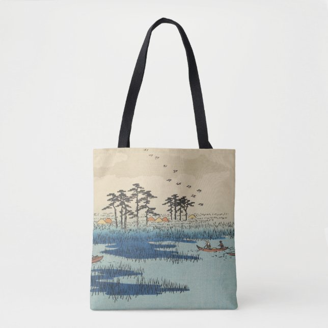 Tote Bag Yoshiwara, Japon : Impression de blocs de bois Vin (Devant)
