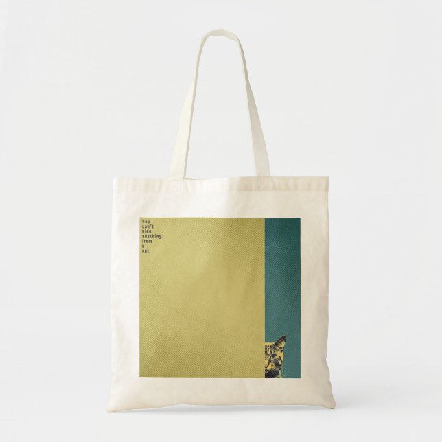 Tote Bag ”You can't hide anything from a cat”　tote bag (Devant)