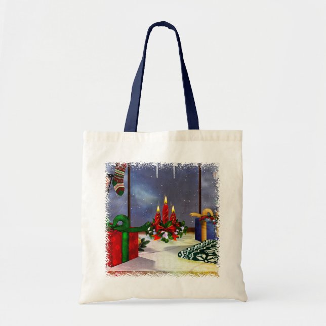 Tote Bag Yule Time Reflections Holiday Art GIFT (Devant)