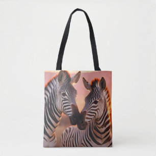 Tote Bag Zebra Animal Nature Faune Affection Soin