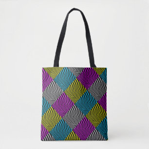 Tote Bag Zebra Stripes - Motif géométrique Art Abstrait 3D