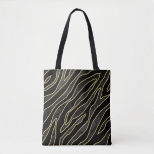 Tote Bag zèbre Abstrait rayé. Illustration poster de anim