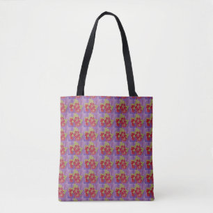 Tote Bag Zekela Art design fleurs abstraites Fourre-tout B