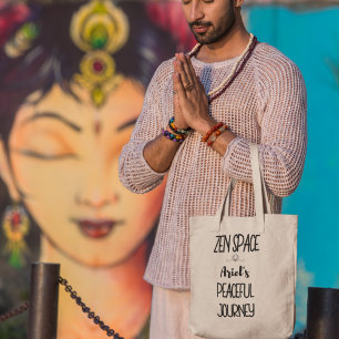 Tote Bag Zen Space Personnalisé Yoga Méditation Boho Cadeau