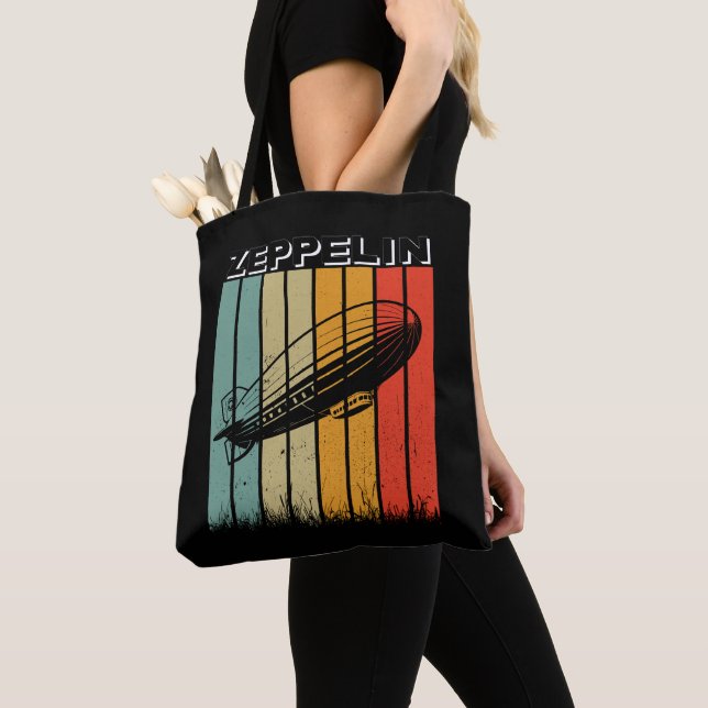 Tote Bag Zeppelin Rétro Dirigible Aéronef Zepelin Zepplin (De près)