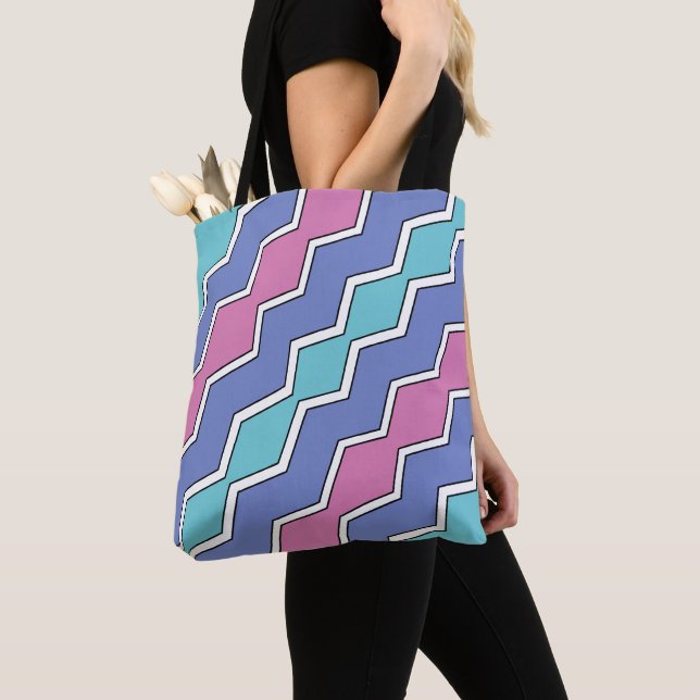 Tote Bag ZigZag, des sommets vibrants (De près)