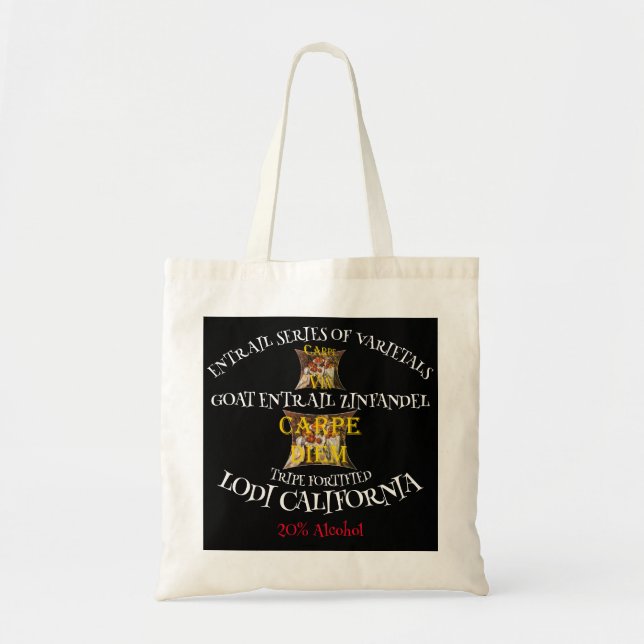 Tote Bag Zinfandel tripes de chèvre de Californie  (Devant)